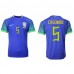 Brasilien Casemiro #5 Borta matchtröja VM 2022 Kortärmad Billigt